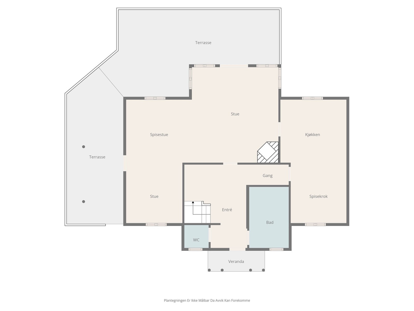 1.etg. byr på: stue, kjøkken, hall, entré, vaskerom og wc. Galleribilde