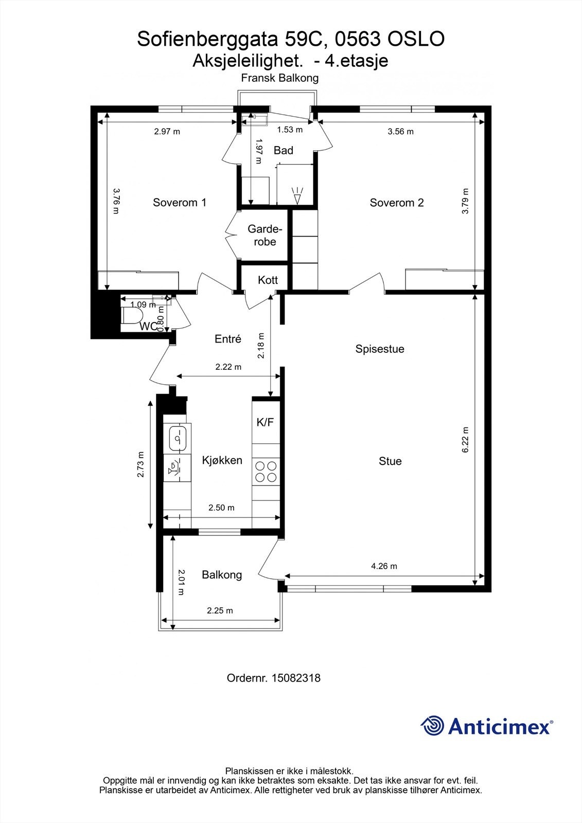 Leiligheten har en meget god planløsning. I tillegg disponerer selger en kjellerbod på ca. 11 m² og en loftsbod på ca. 5 m². Galleribilde