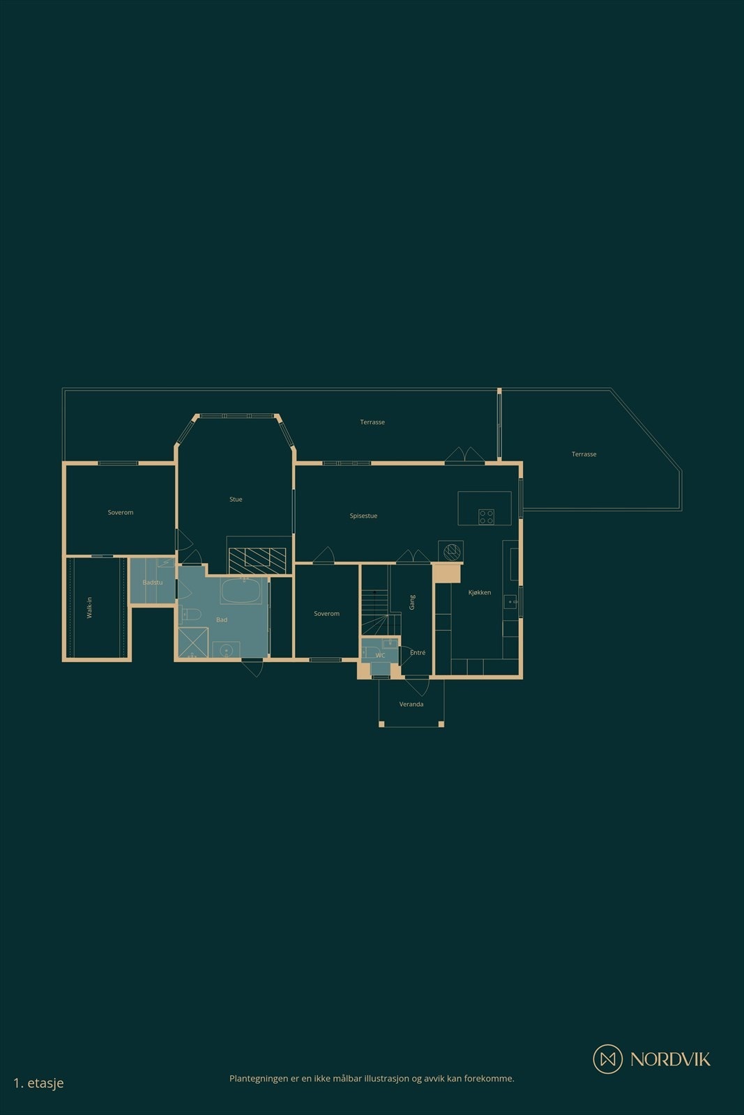 Plantegning hovedetasje Galleribilde