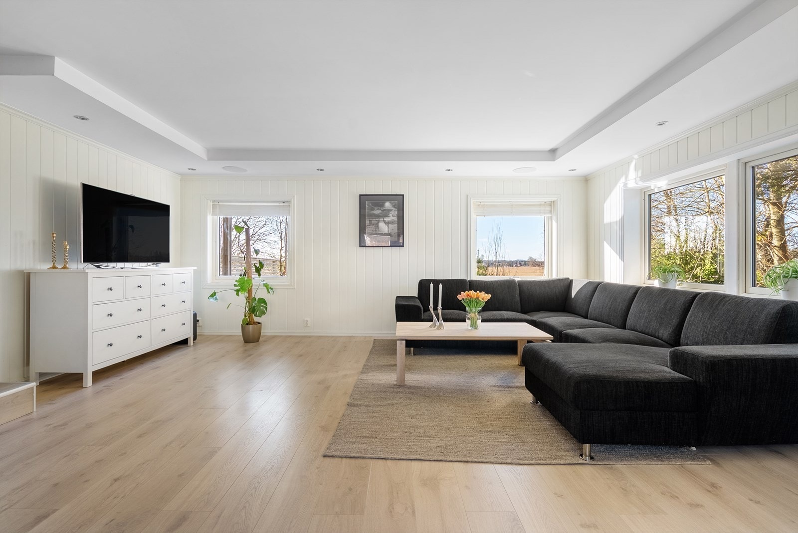 Boligen har en gjennomtenkt og velfungerende planløsning som går over 2 plan og kjeller med gode muligheter for lagring og oppbevaring. Galleribilde