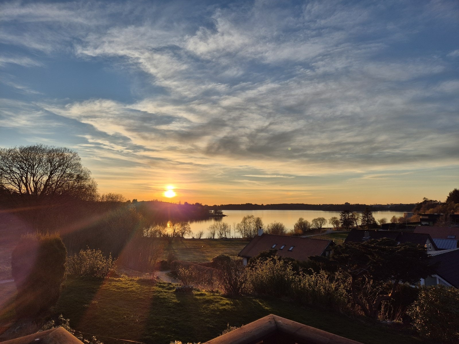 Solnedgang fra terrassen Galleribilde