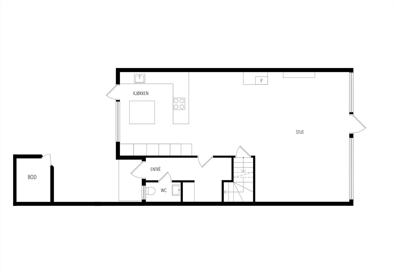 Plantegning 1.etasje Galleribilde