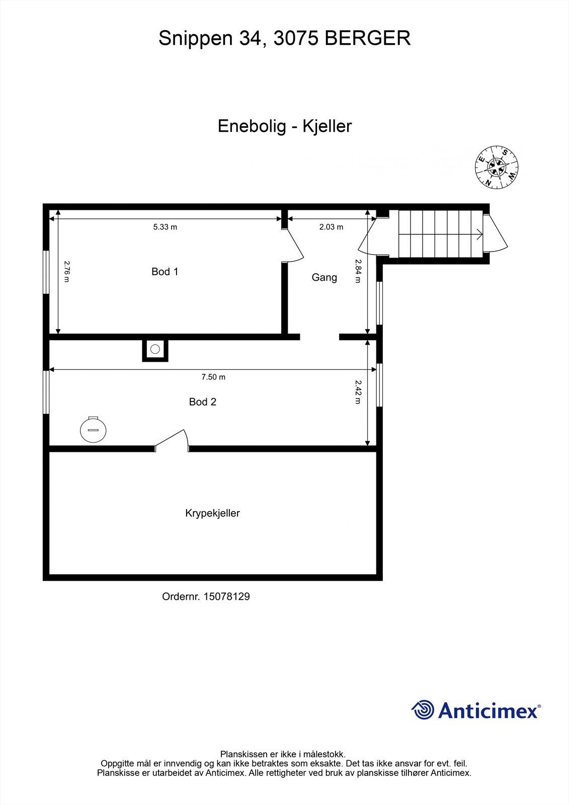 Plantegning kjeller Galleribilde