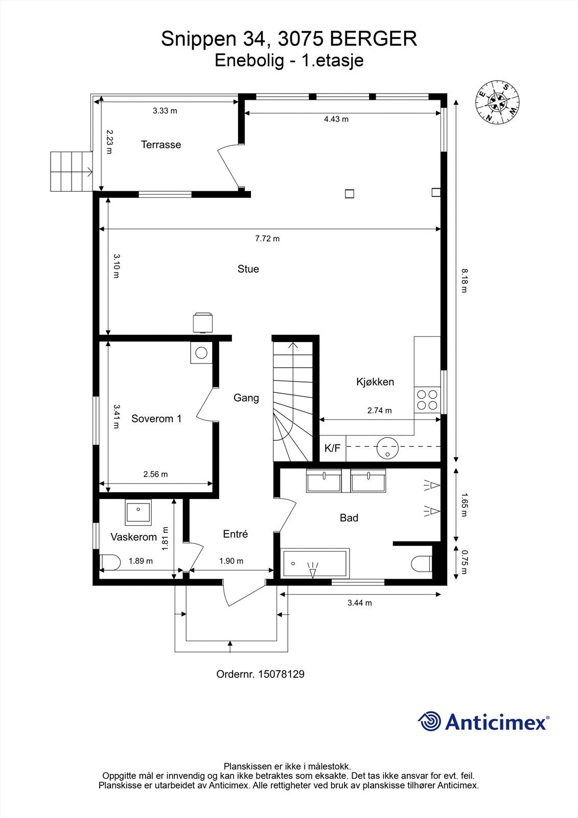 Plantegning 1. etasje Galleribilde