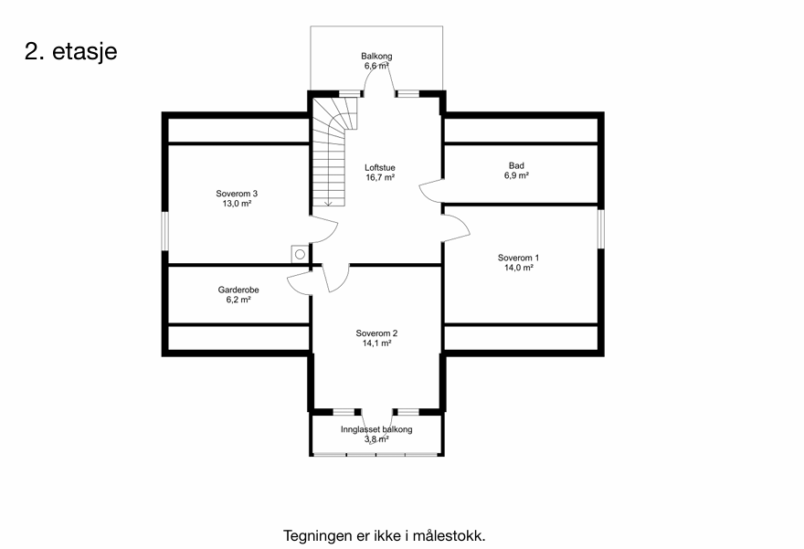 Plantegning 2. etasje. Galleribilde