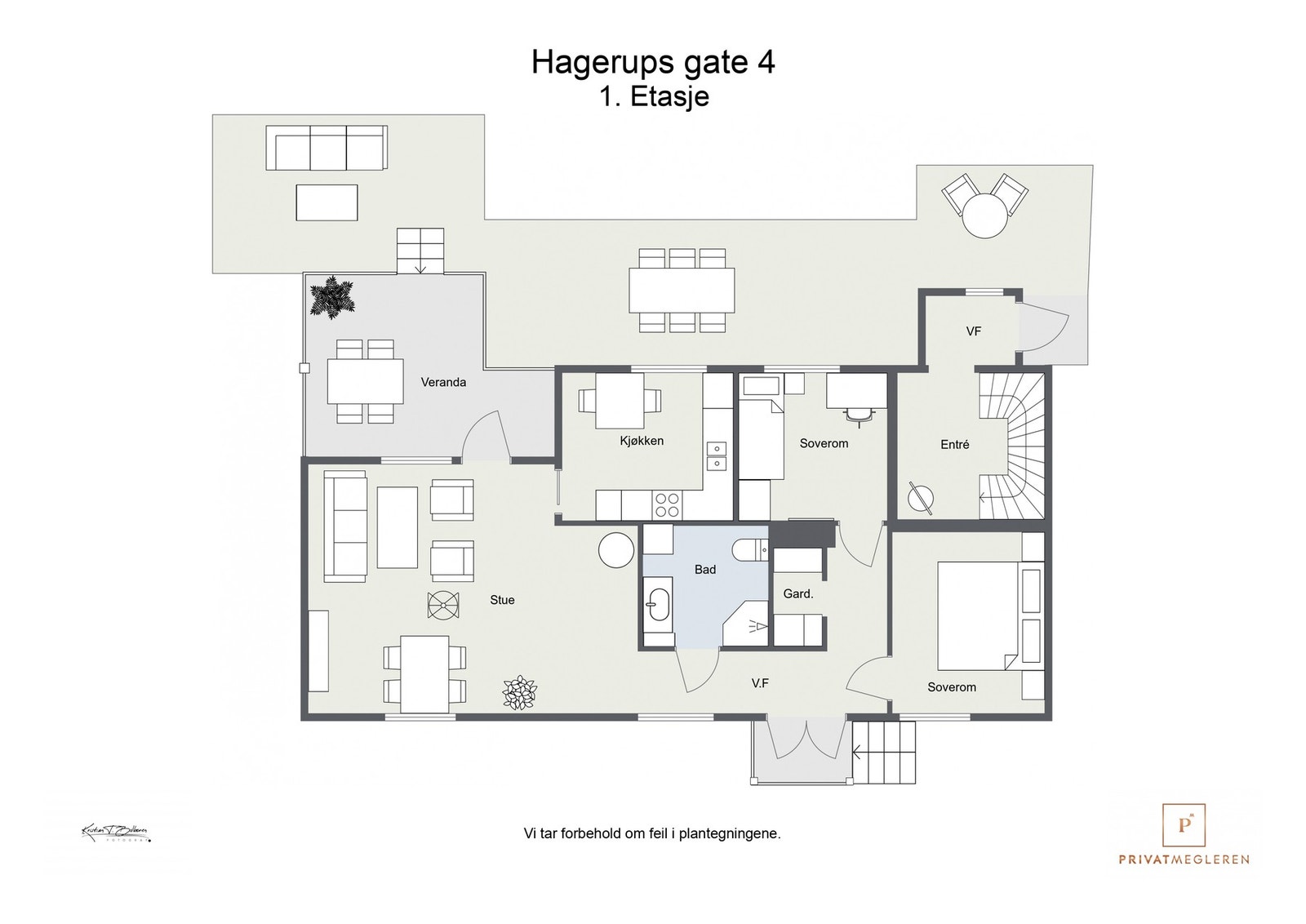 Plantegning 1. etasje Galleribilde
