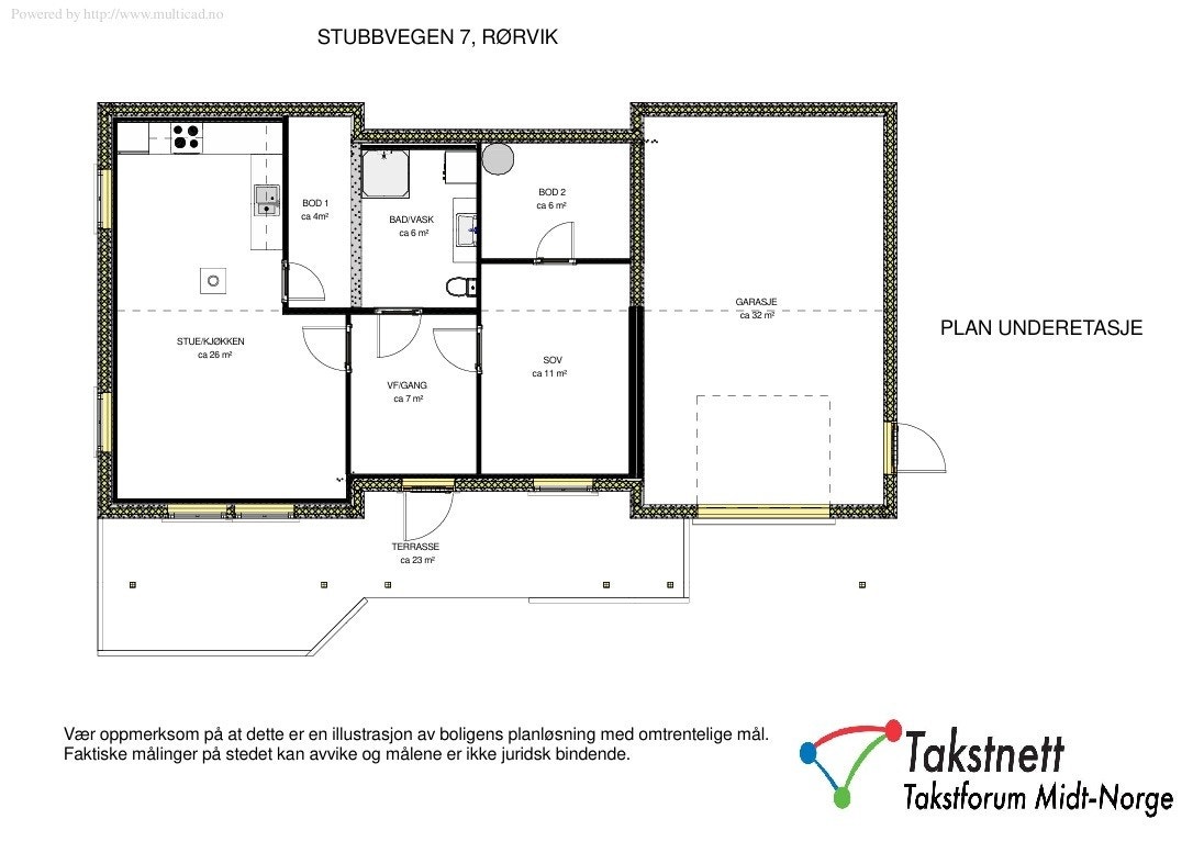 Stubbvegen 7, plan underetasje Galleribilde