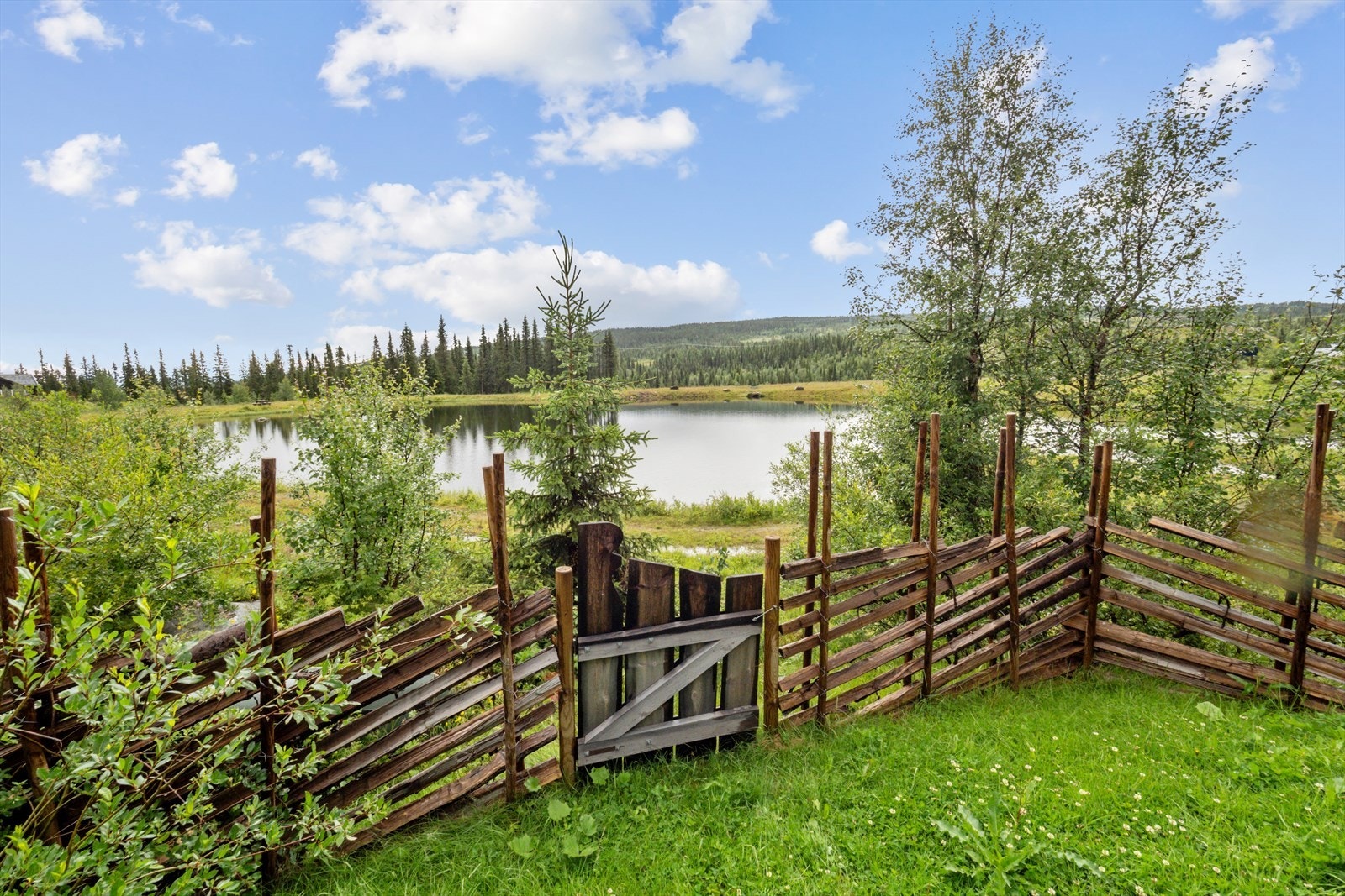En liten port gir adkomst til friområdet. Galleribilde