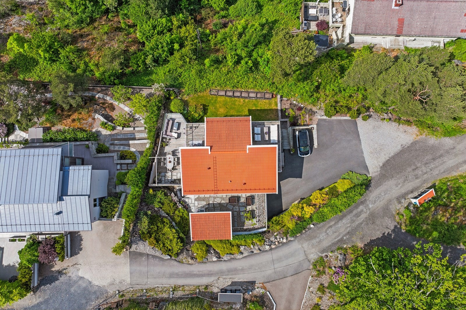 Dronebilde fra fugleperspektiv Galleribilde