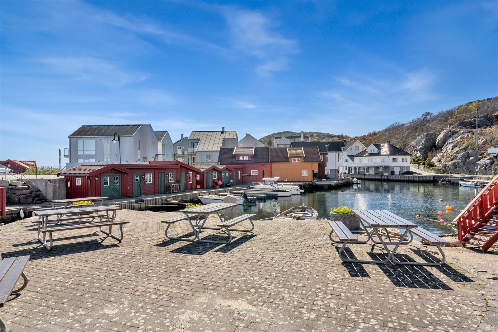 Fellesområdene i havna er hyggelige samlingspunkter for beboerne. Galleribilde