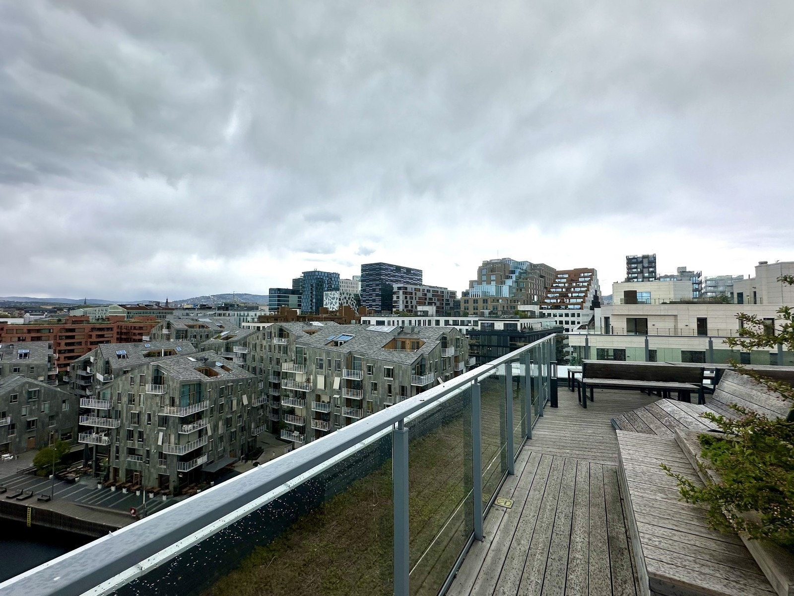Utsikt fra takterrasse Galleribilde