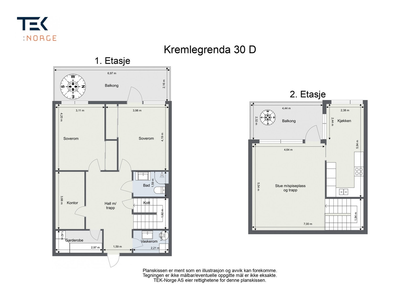 Plantegninger, Kremlegrenda 30 D, Kolsås Galleribilde