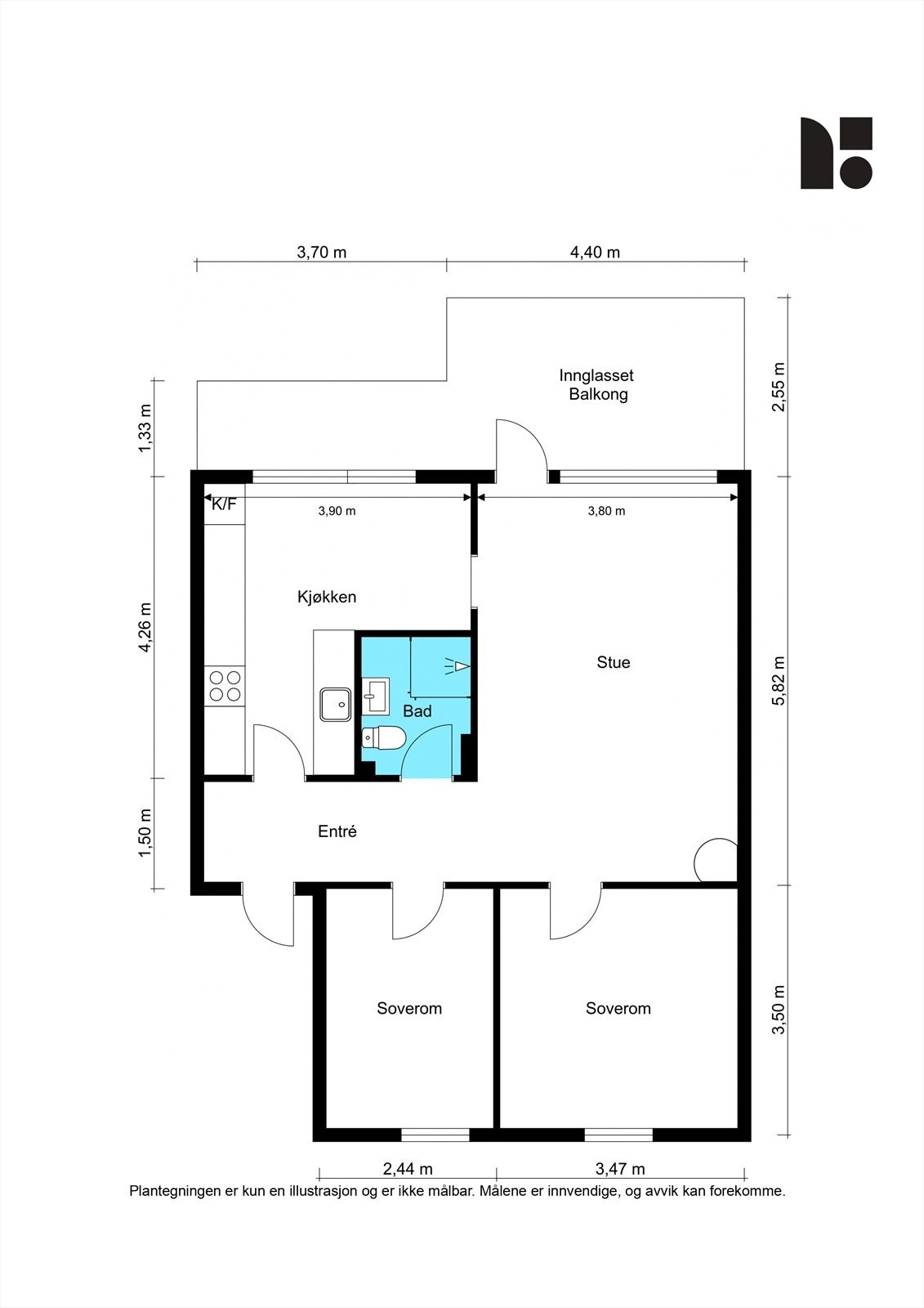 Valbrottveien - plantegning. Galleribilde
