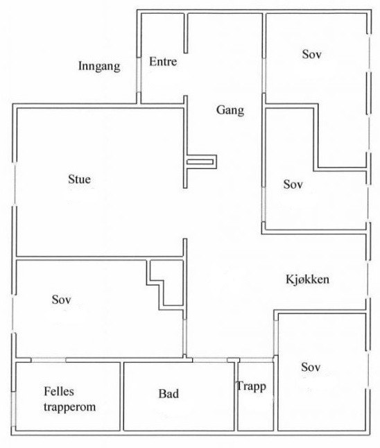 Planskisse Galleribilde