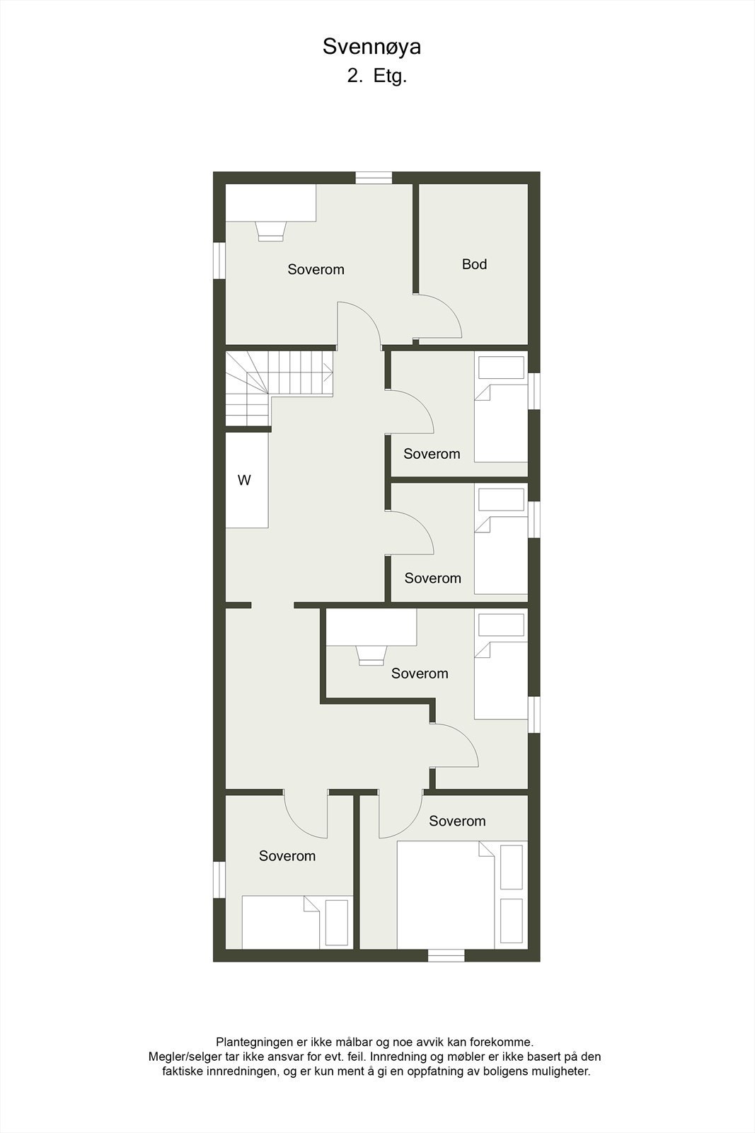 Planskisse 2. etasje, 2D. Galleribilde