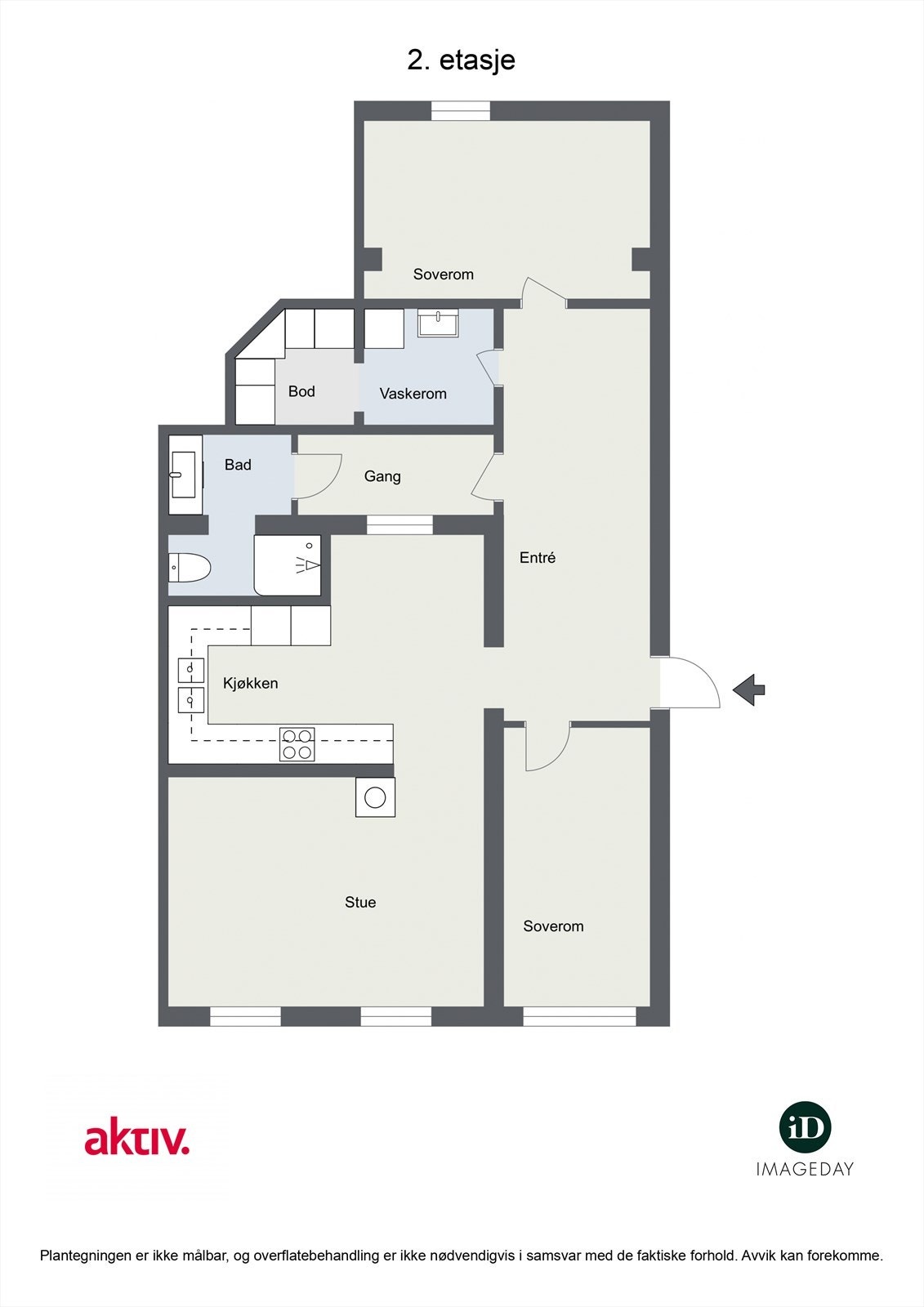 Plantegning 2.Etasje - Klevgaten 2B Galleribilde
