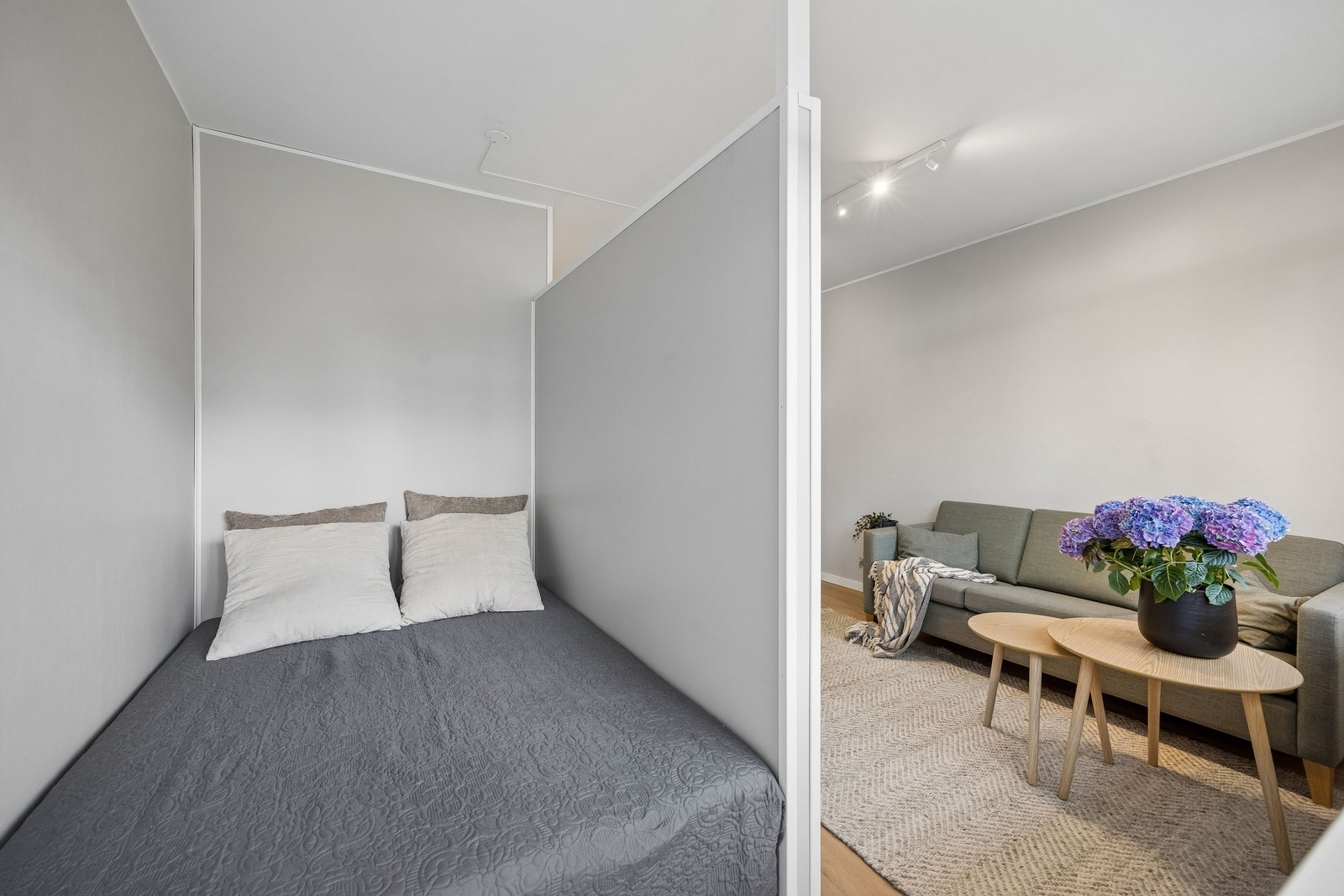 Sov skjermet fra resten av leiligheten. Plass til en 140 cm seng Galleribilde
