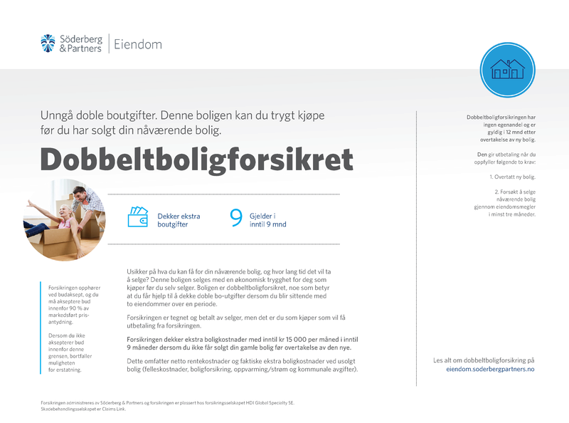 Denne boligen har dobbeltboligforsikring Galleribilde