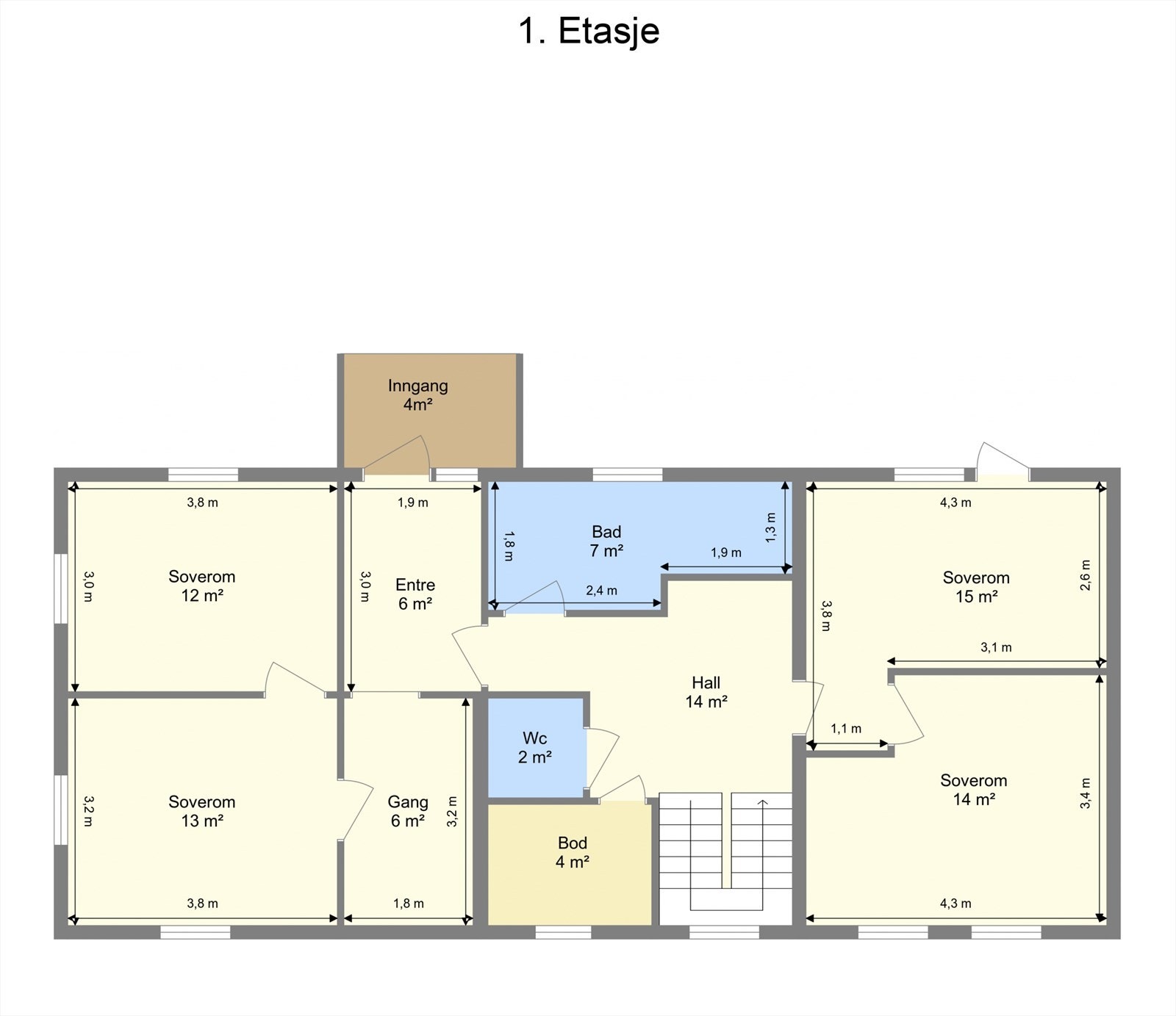 Planskisse 1.etg. Galleribilde
