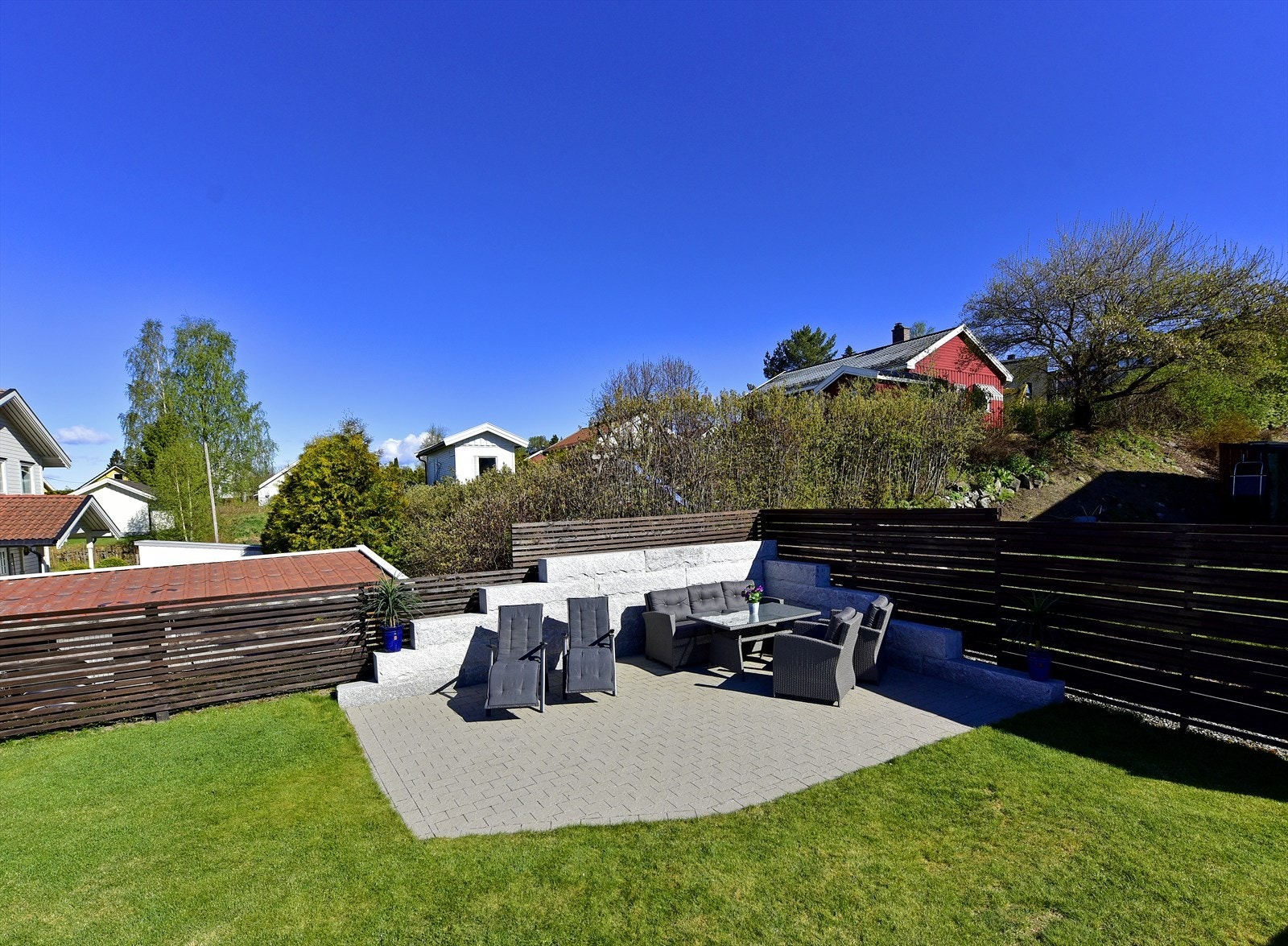 Et hyggelig og privat uteområde. Galleribilde