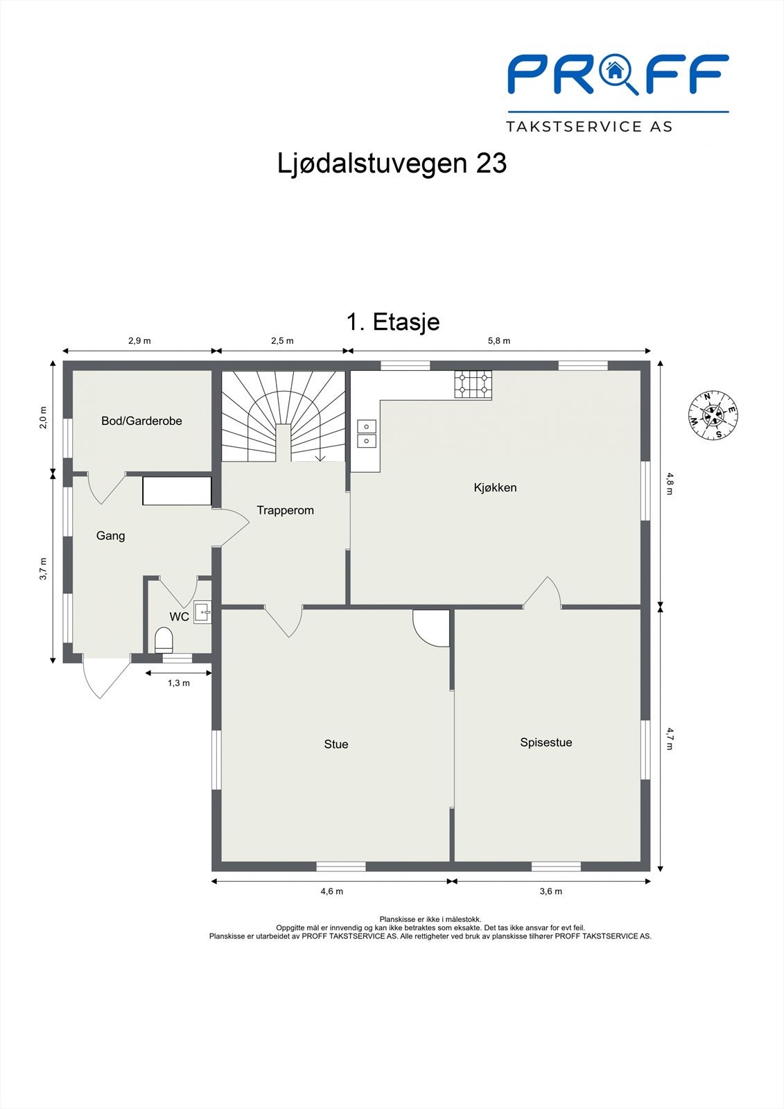 Plantegning 1. etg. Galleribilde
