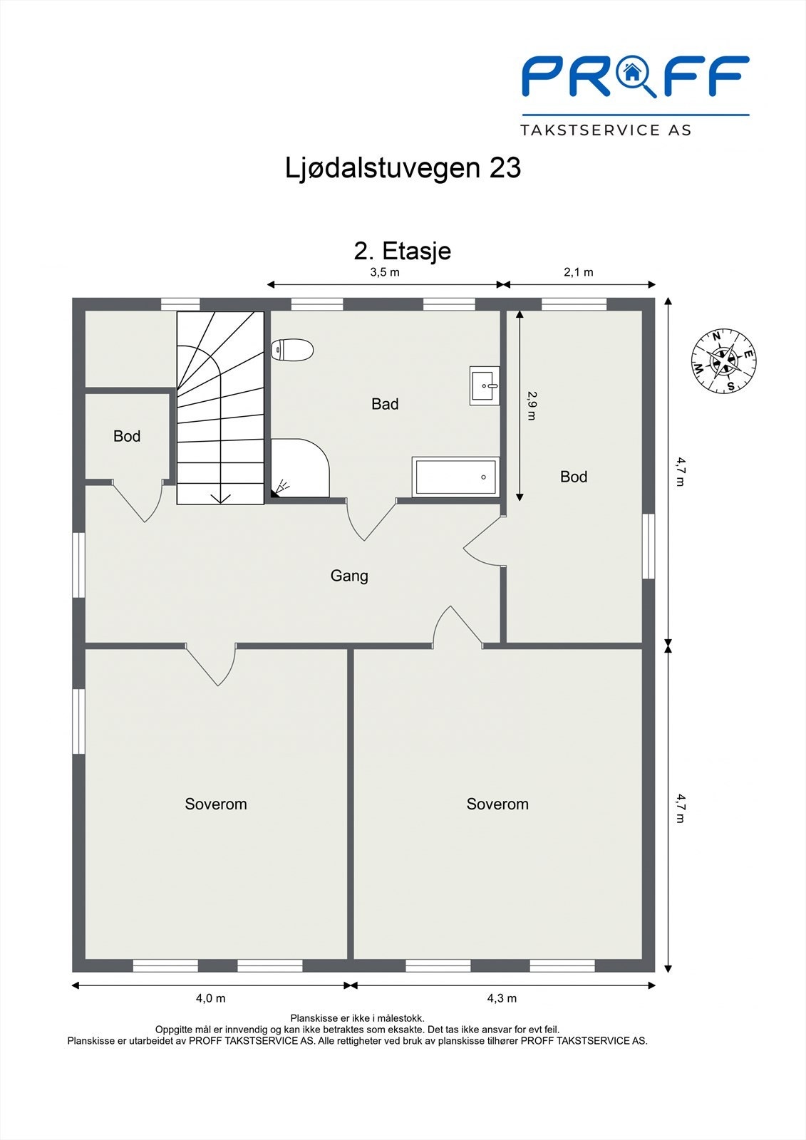 Plantegning 2. etg. Galleribilde