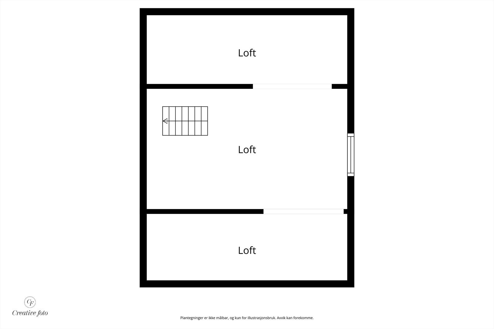 Plantegning loft Galleribilde