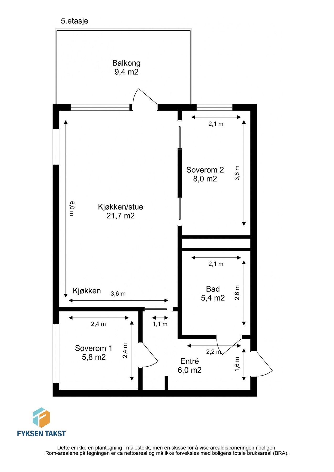 Målsatt planskisse. Galleribilde