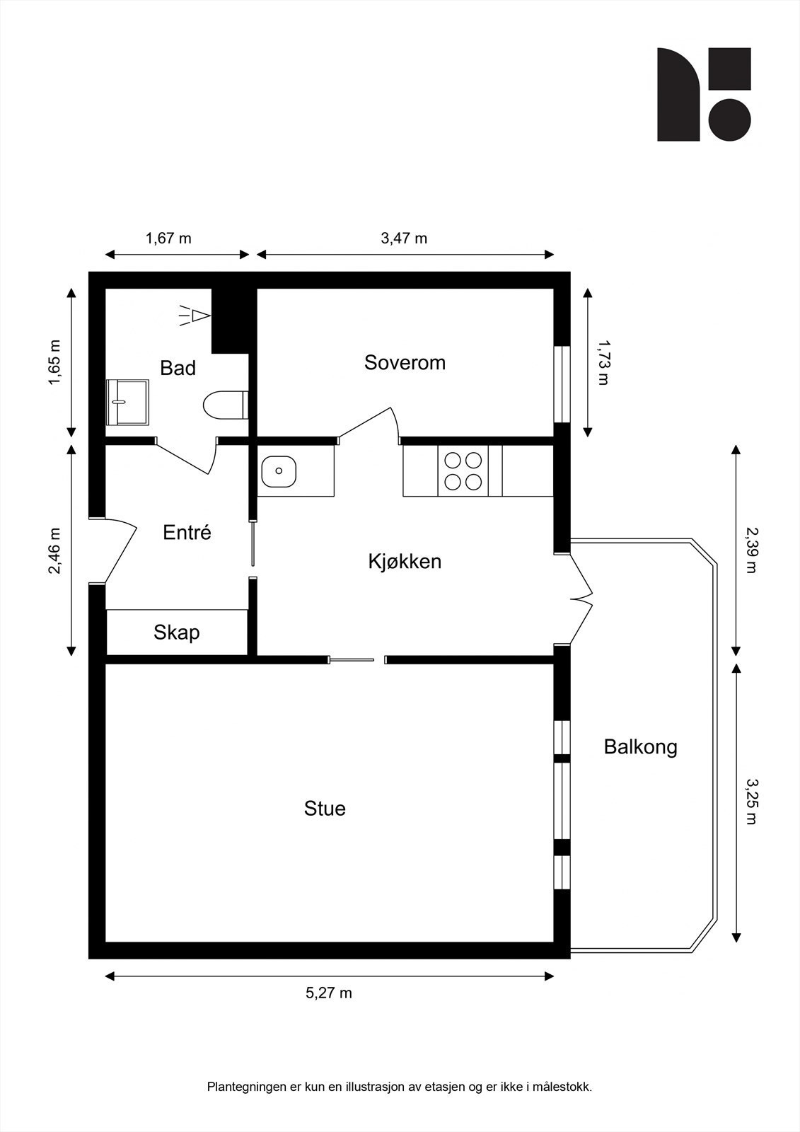 Plantegning 4. etasje. Galleribilde