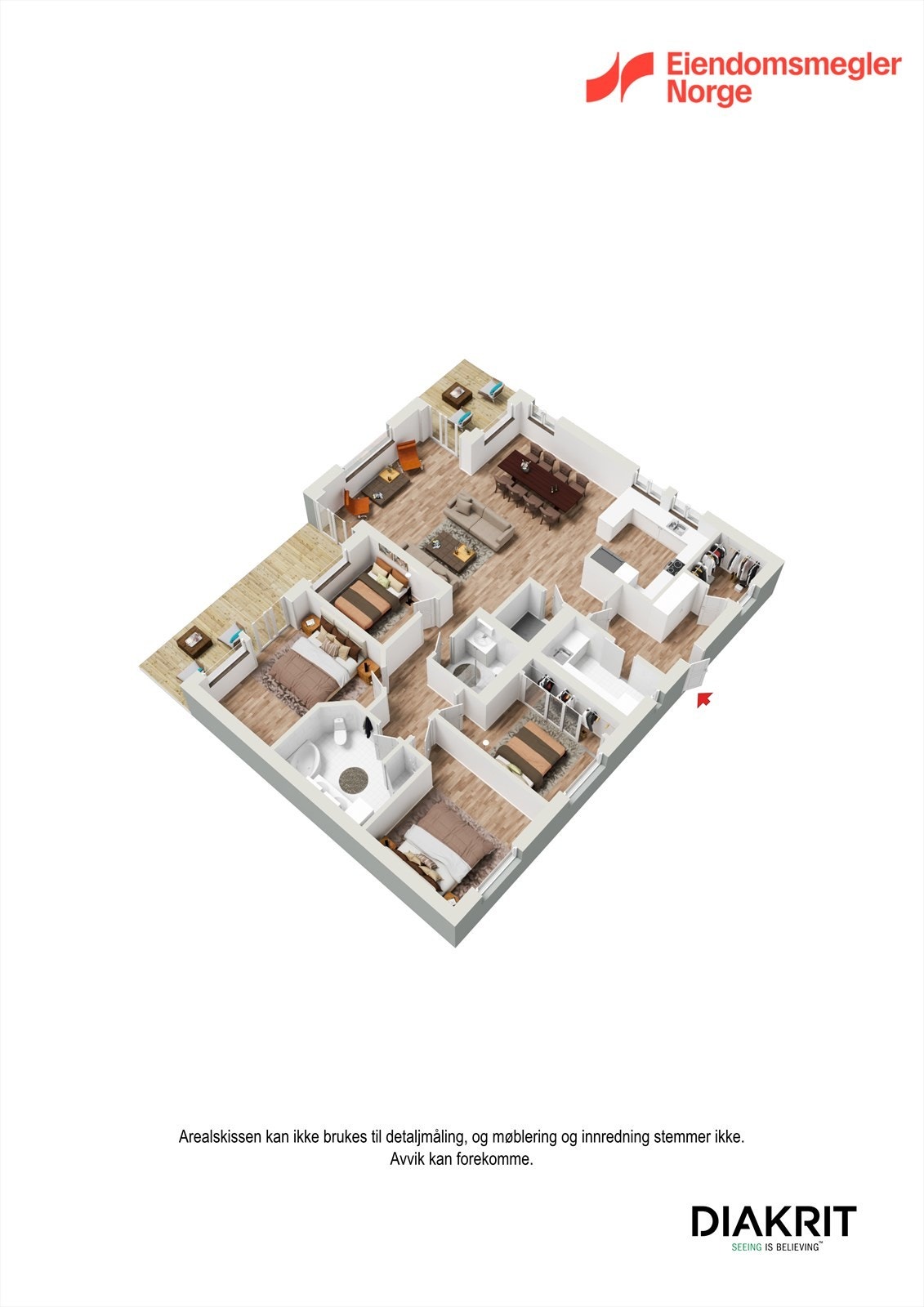 3D - Plantegning Galleribilde