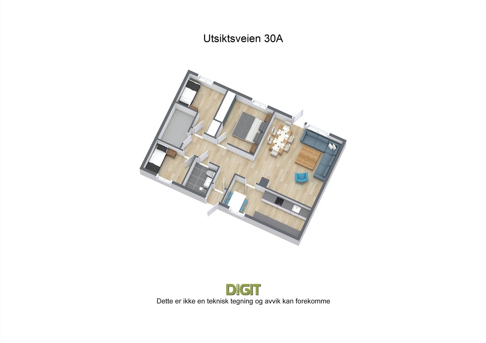 Utsiktsveien 30A - 3D Galleribilde