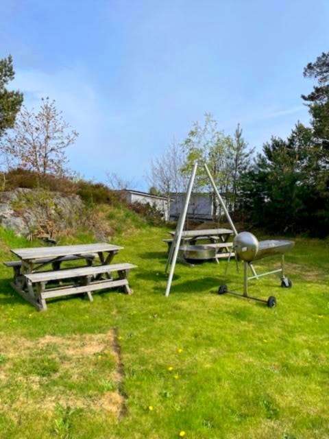 Hyggelig fellesområde tilhørende leiligheten like i nærheten. Perfekt for grilling og sosiale sammenkomster. Galleribilde