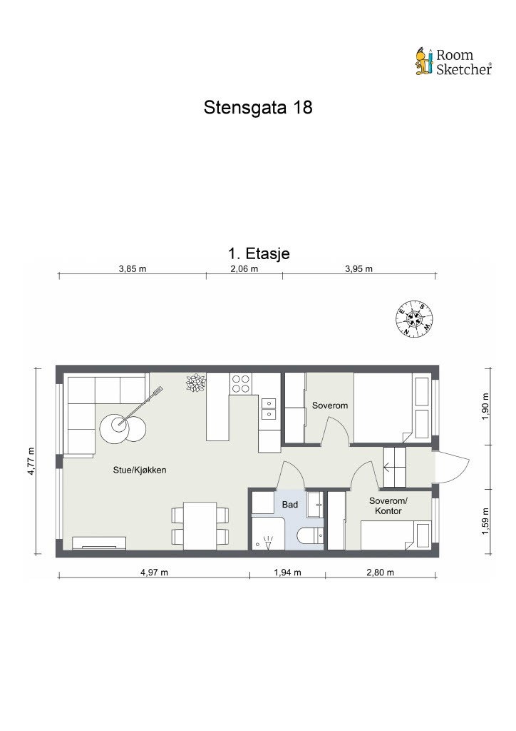 Plantegning Galleribilde