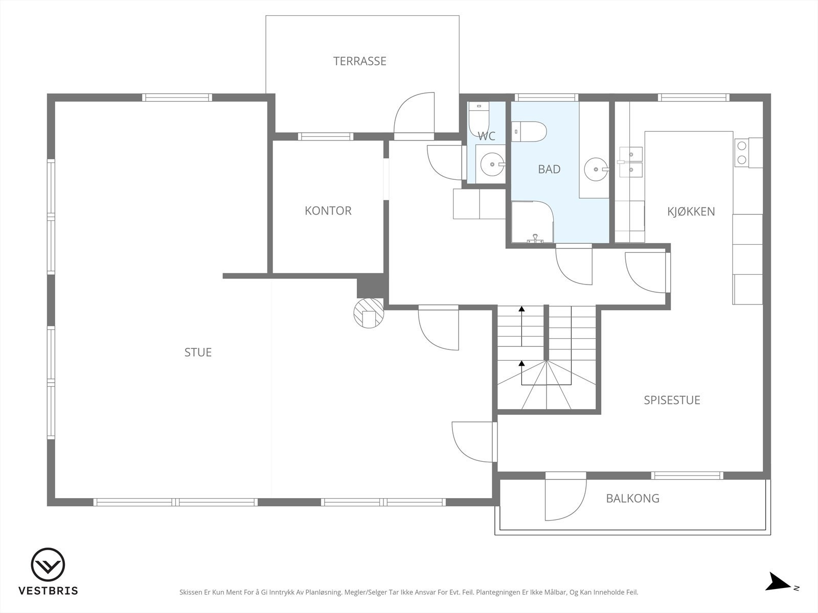 Plan første etasje Galleribilde