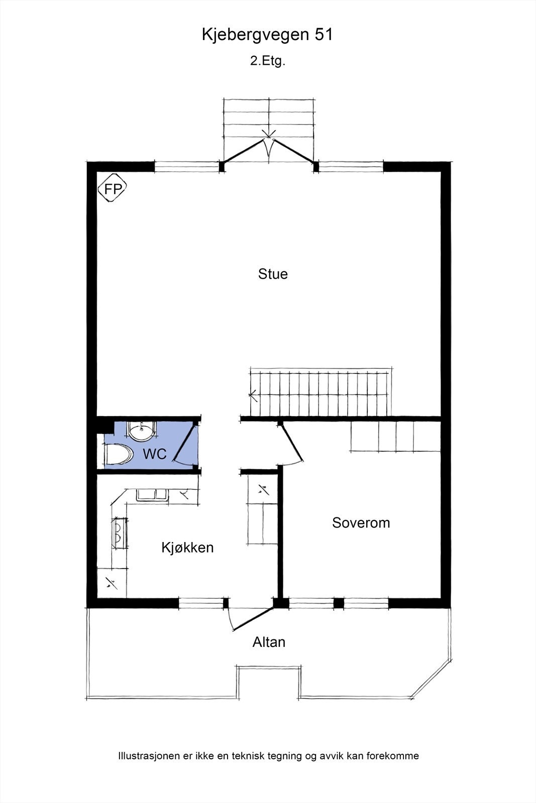 Planløsning 2.etasje Galleribilde