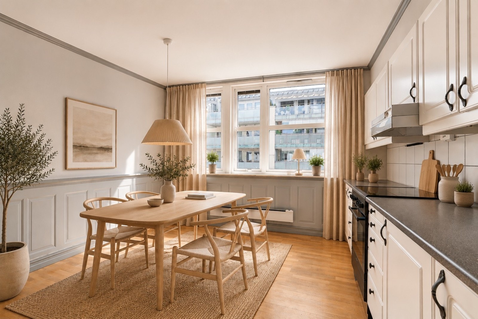 Leiligheten har et stort bruksareal på 125 m² med en romslig planløsning, her kan man skape sitt eget hjem. (Bildet er kun en illustrasjon). Galleribilde