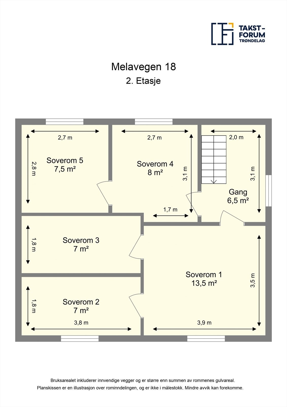 Planskisse 2.etasje Galleribilde