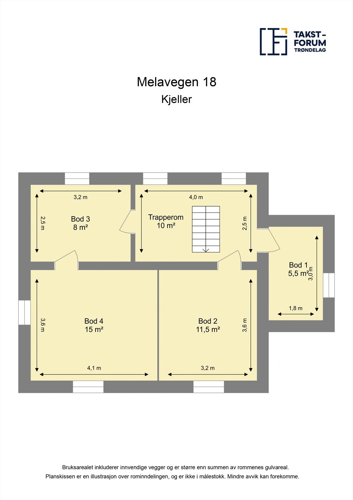 Planskisse kjeller Galleribilde