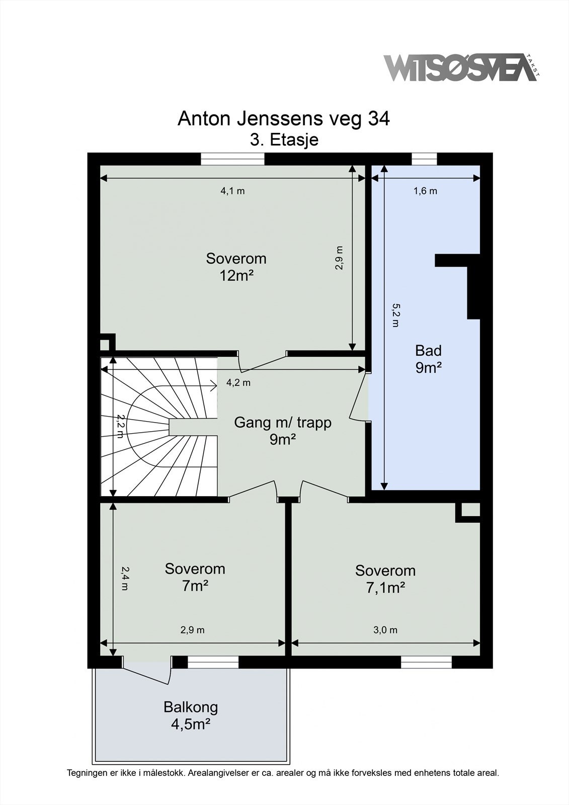 Planskisse 2. etasje (plan 3) Galleribilde