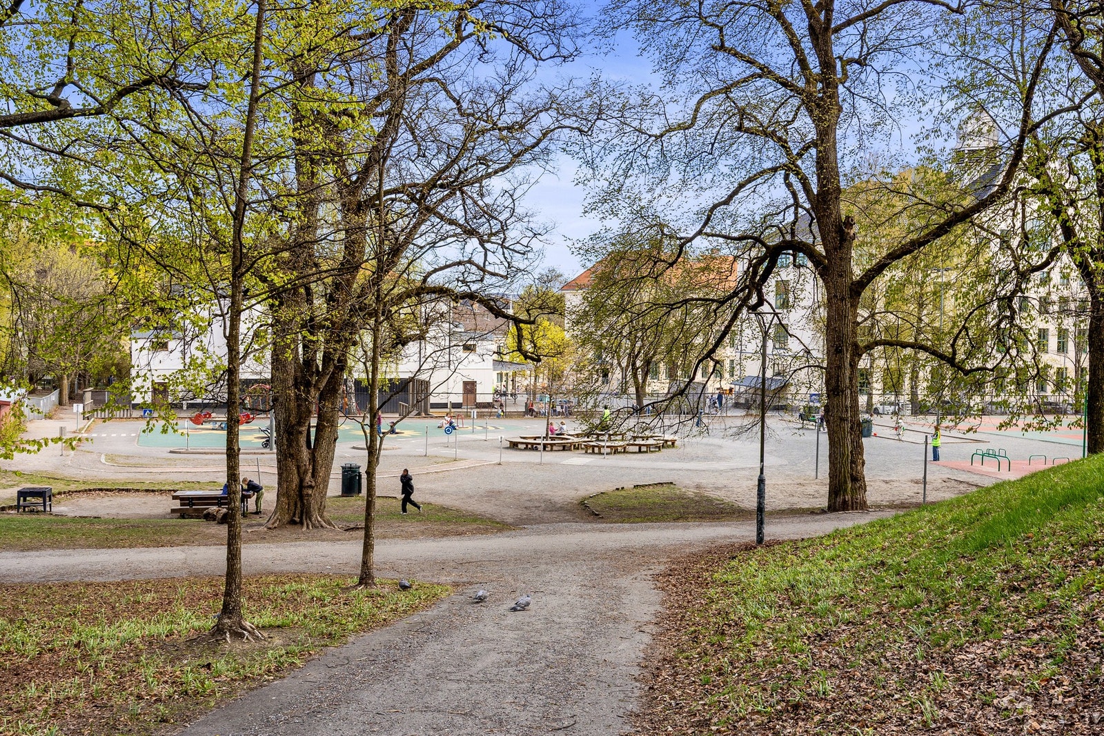 Bjølsenparken grenser til borettslaget. Galleribilde