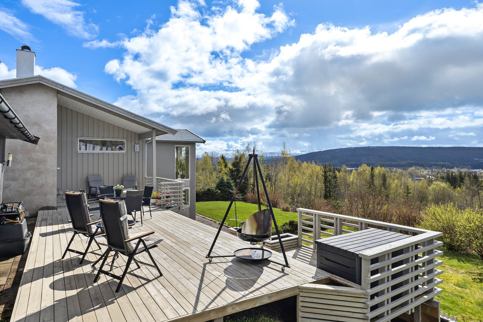 Ulike terrassesoner som gir fine muligheter for uteopphold og trivsel Galleribilde