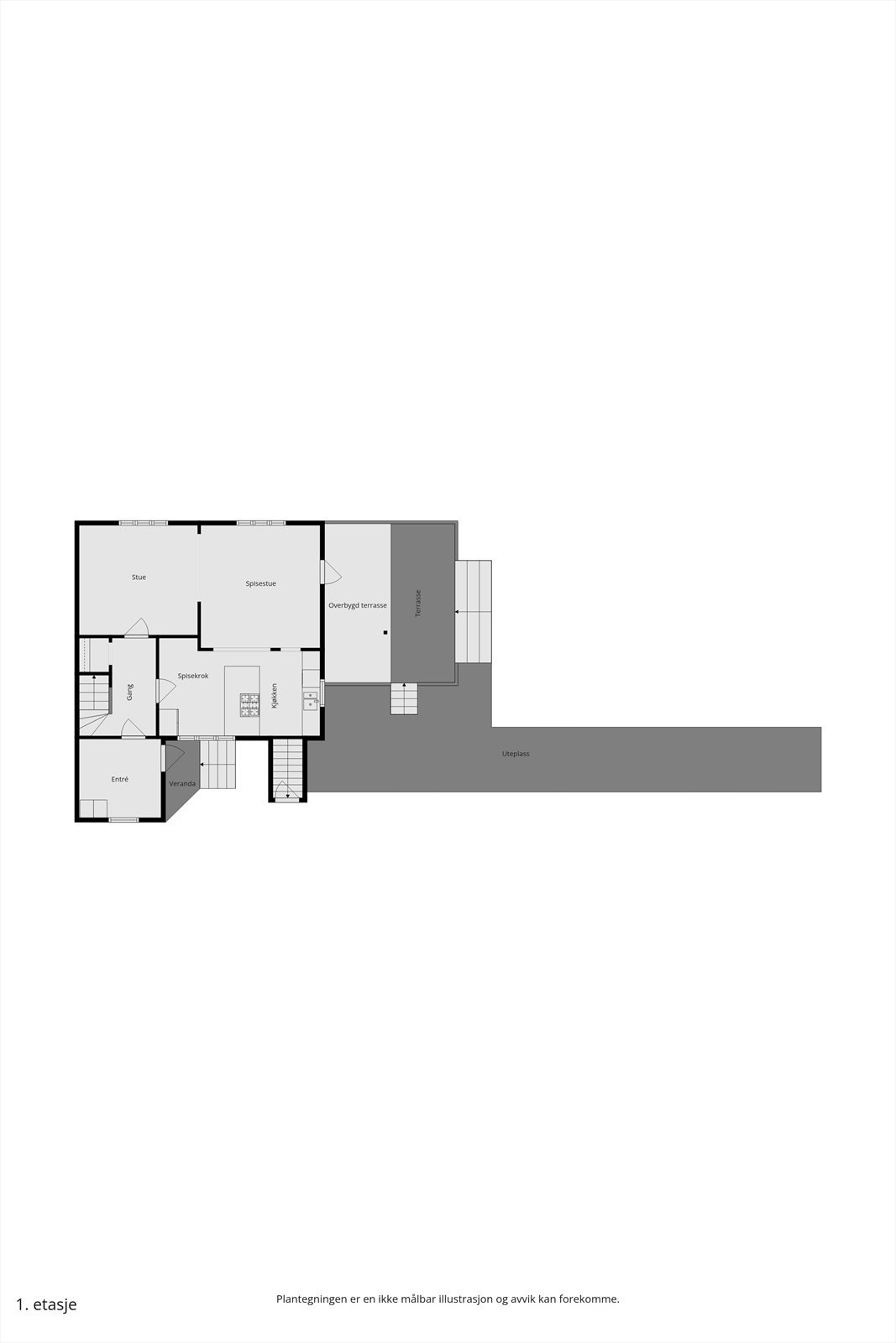 Plantegning av 1. etasje Galleribilde