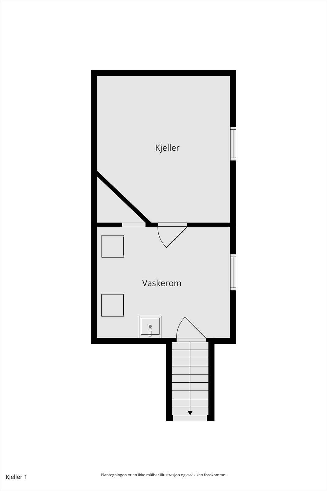 Plantegning av kjeller. Galleribilde
