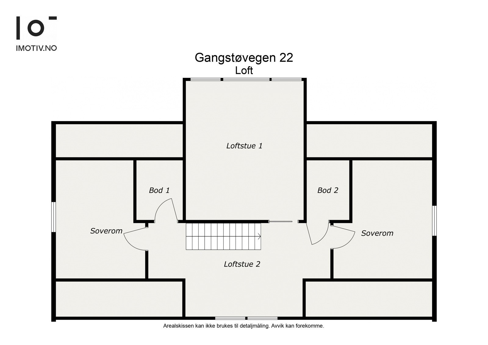 Planløsning bolig loftetasje Galleribilde