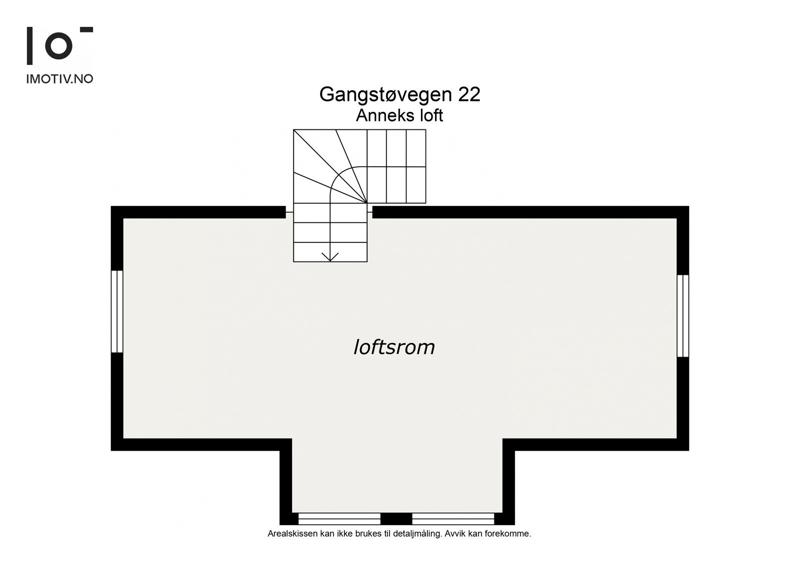 Planløsning anneks loftetasje Galleribilde