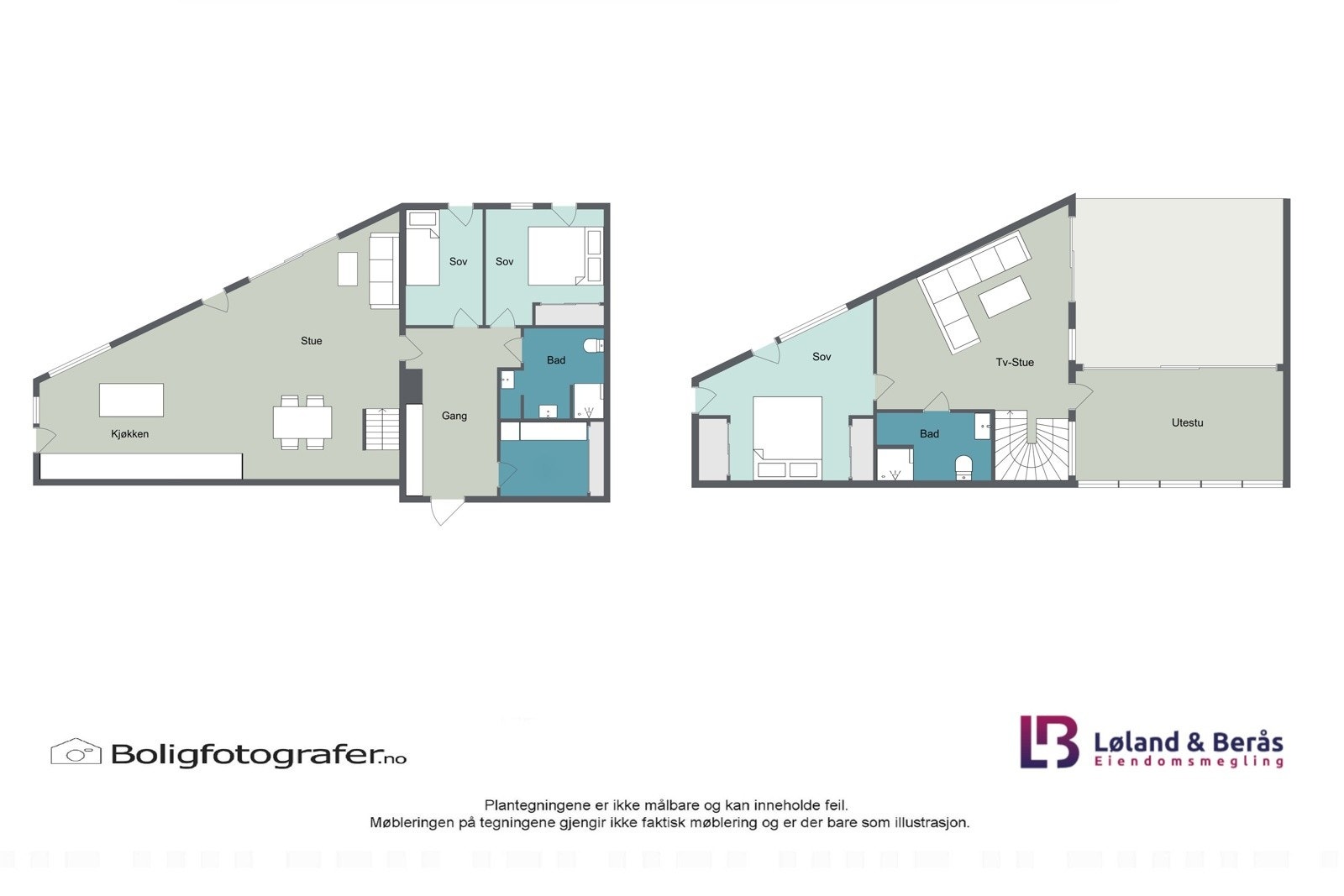 Plantegning over begge etasjene. Galleribilde