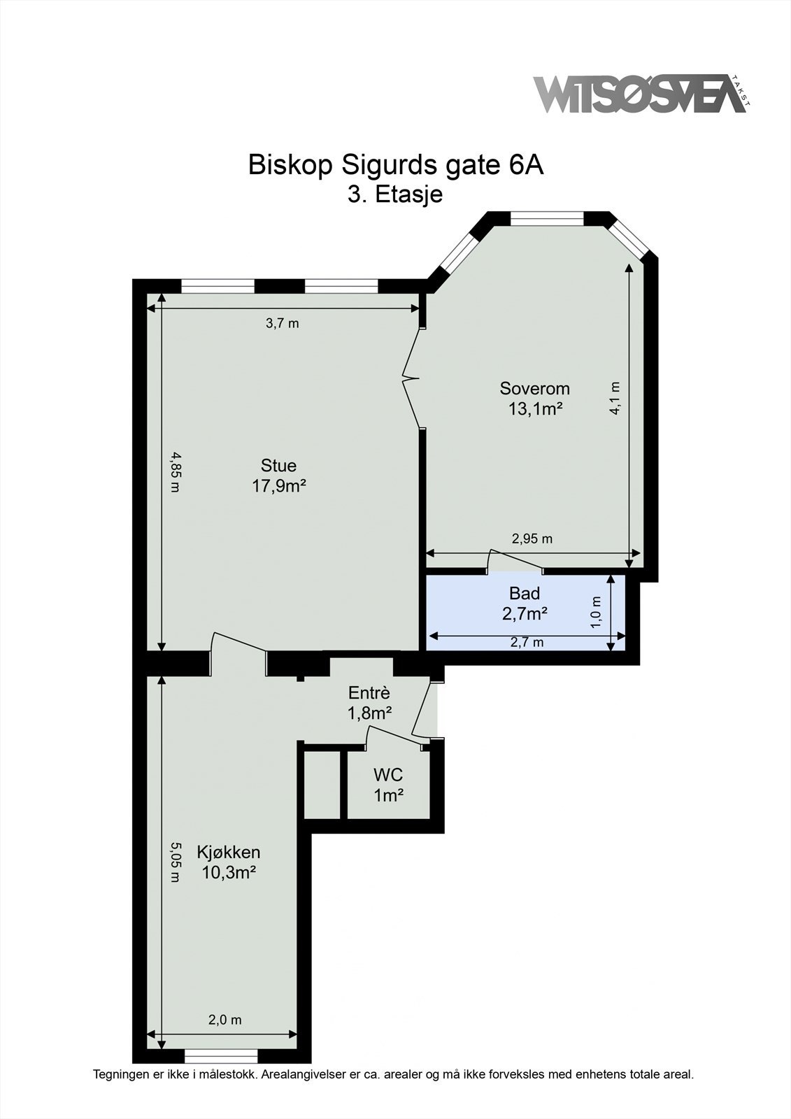 Planskisse 3. etasje Galleribilde
