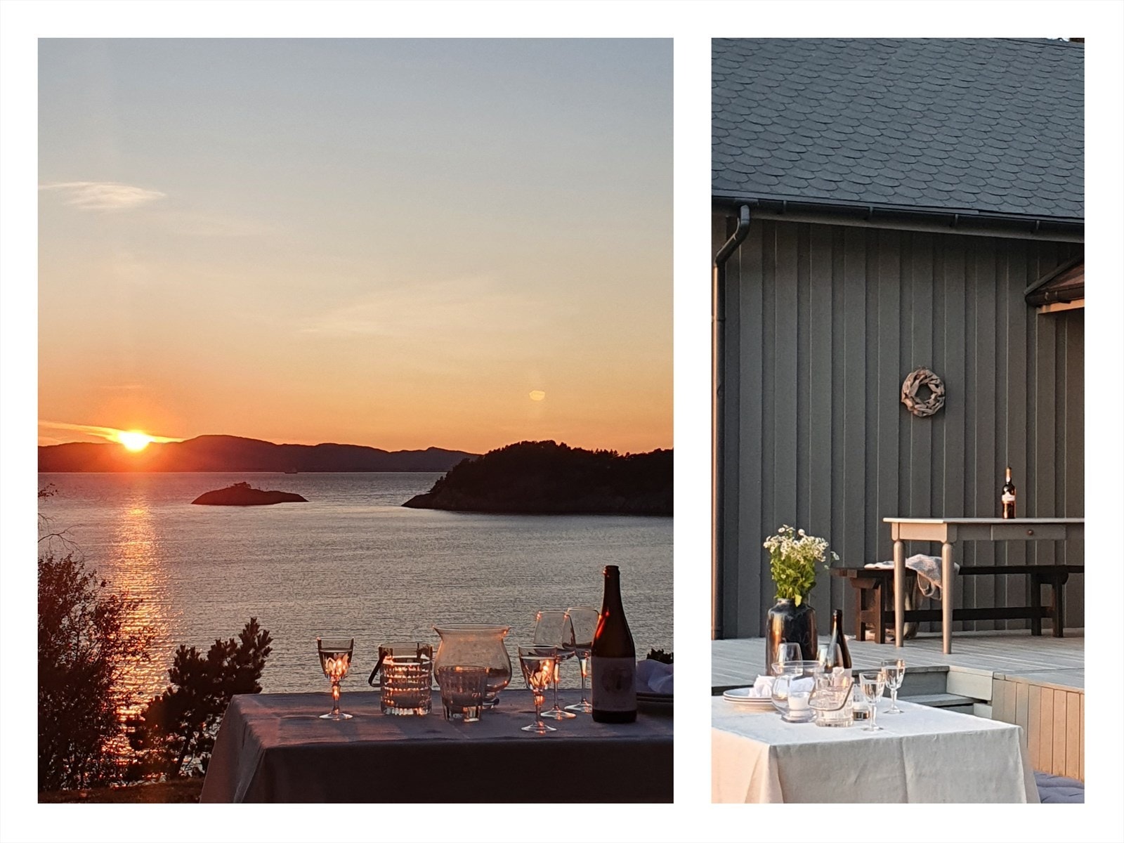 Solnedganger, bålbrenning, ro og fred. Galleribilde