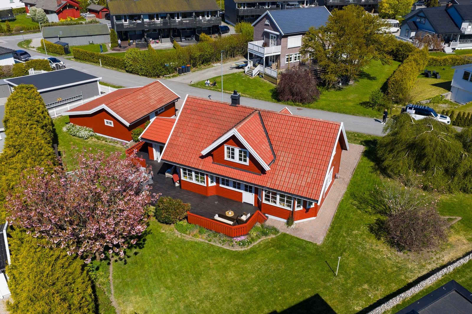 Velkommen til Rosenlundveien 20! Solrik tomt på over 1 mål med både terrasseområder og grøntområder i et barnevennlig og attraktivt område Galleribilde