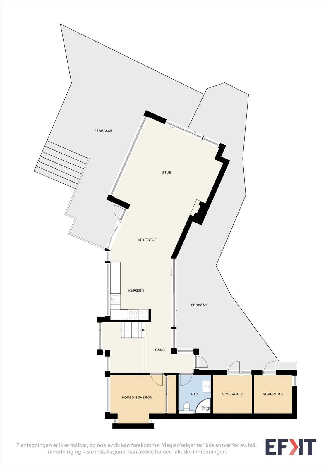 Plantegning av hovedetasjen. Galleribilde